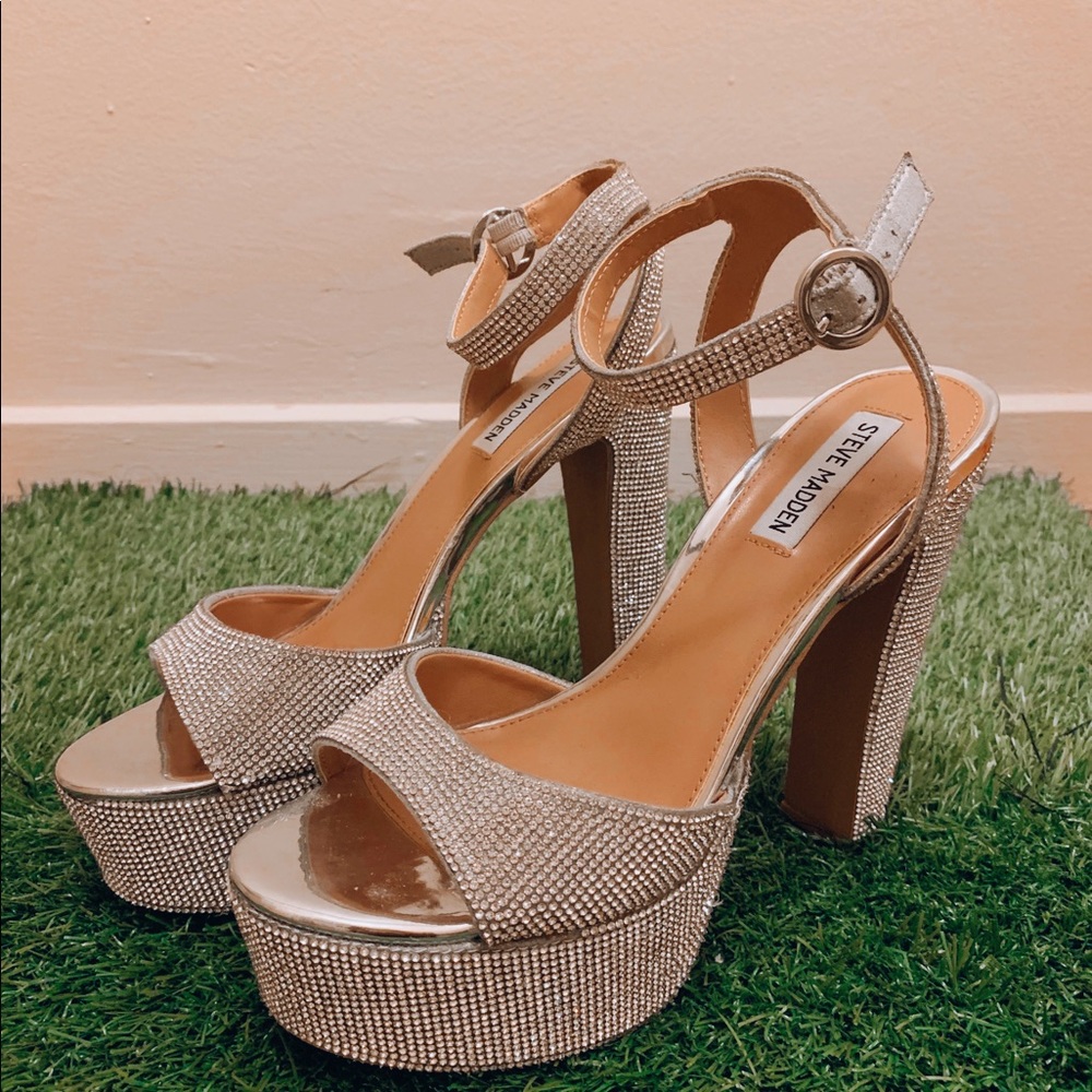 Steve Madden Skyla-R Rhinestones Platforms